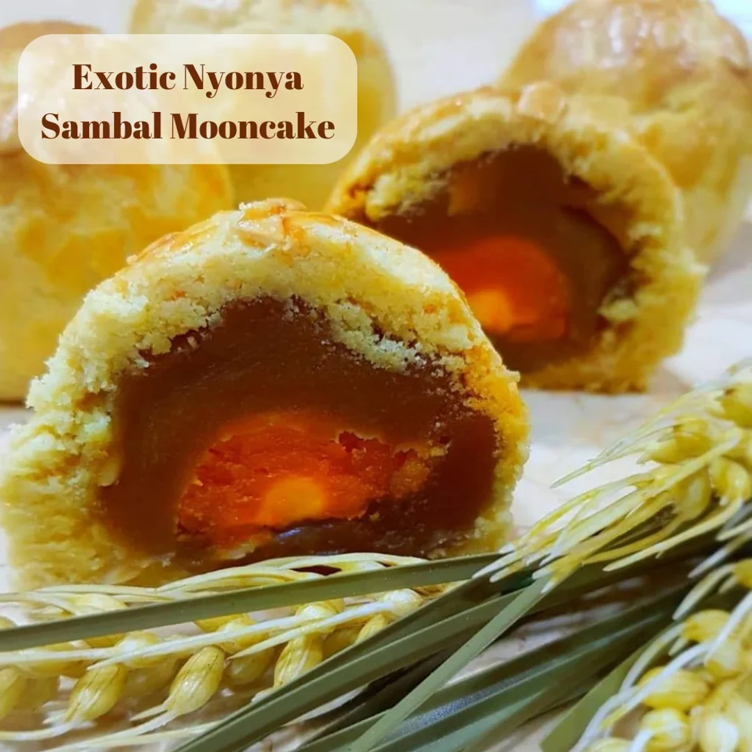 Amour Desserts Nyonya sambal mooncake with egg yolk